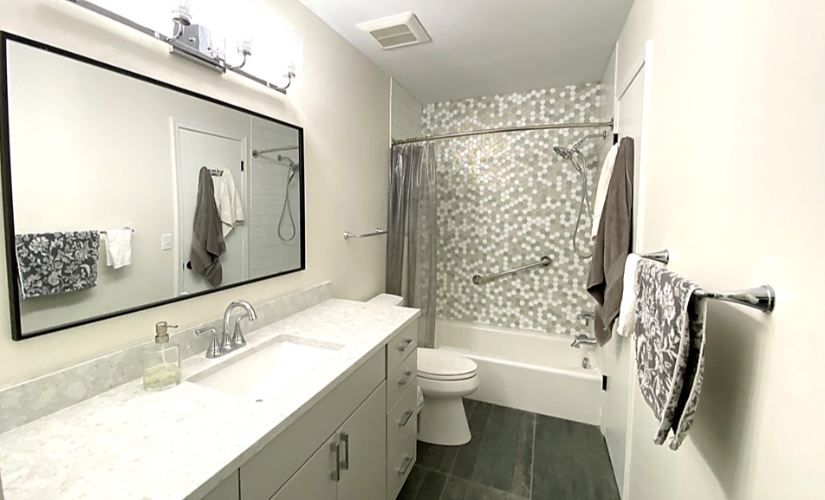 Iridescent Glam Bathroom near Ann Arbor Michigan